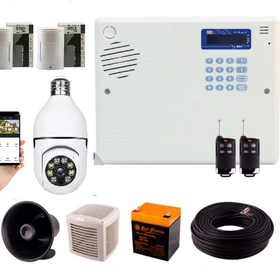 پکیج دزدگیر اماکن سایلکس مدل SG8-LITE سیم کارتیدوربین بیسیم لامپی چرخشی